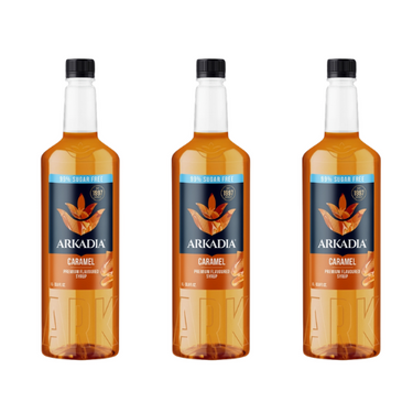 Arkadia 99% Sugar Free Caramel Syrup – 3 x 1L Bundle